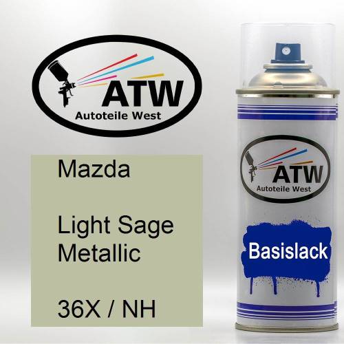Mazda, Light Sage Metallic, 36X / NH: 400ml Sprühdose, von ATW Autoteile West.
